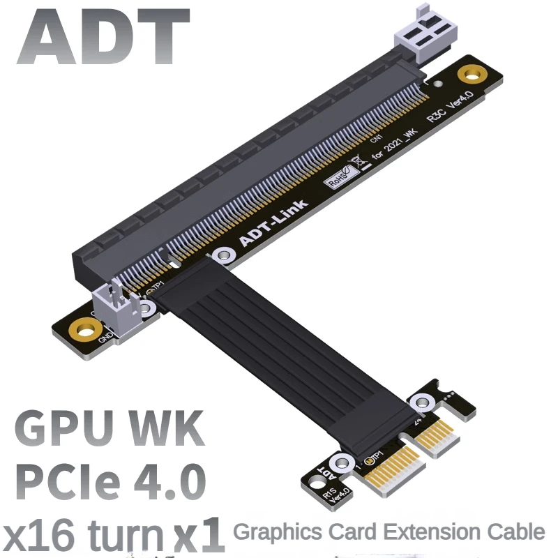 

2021 New Graphics Card Extension Cable Non-USB PCIe4.0x16 RPM x1 A card N Card Full speed ADT compatible