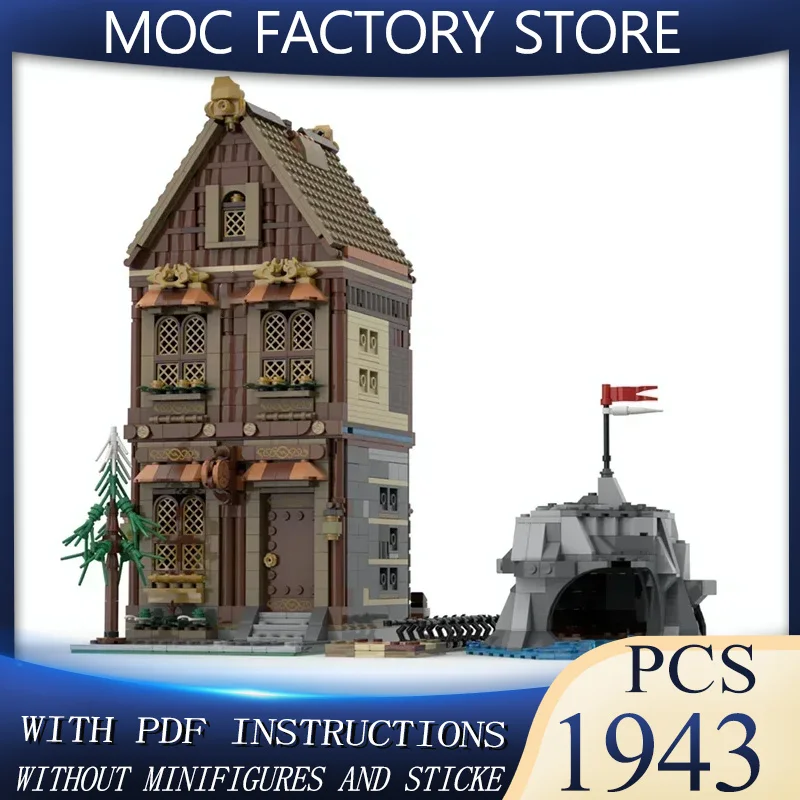 

Street View Model Moc Building Blocks Viking Shop Model Technology Modular Brick DIY Assembly Construction Toy Holiday Gifts