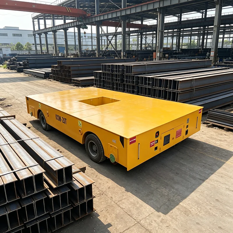 Customized 10Ton Battery Driven Rail-Free Steel Transport Trolley Remote Control Industrial Workshop Heavy Duty Logistics Cart