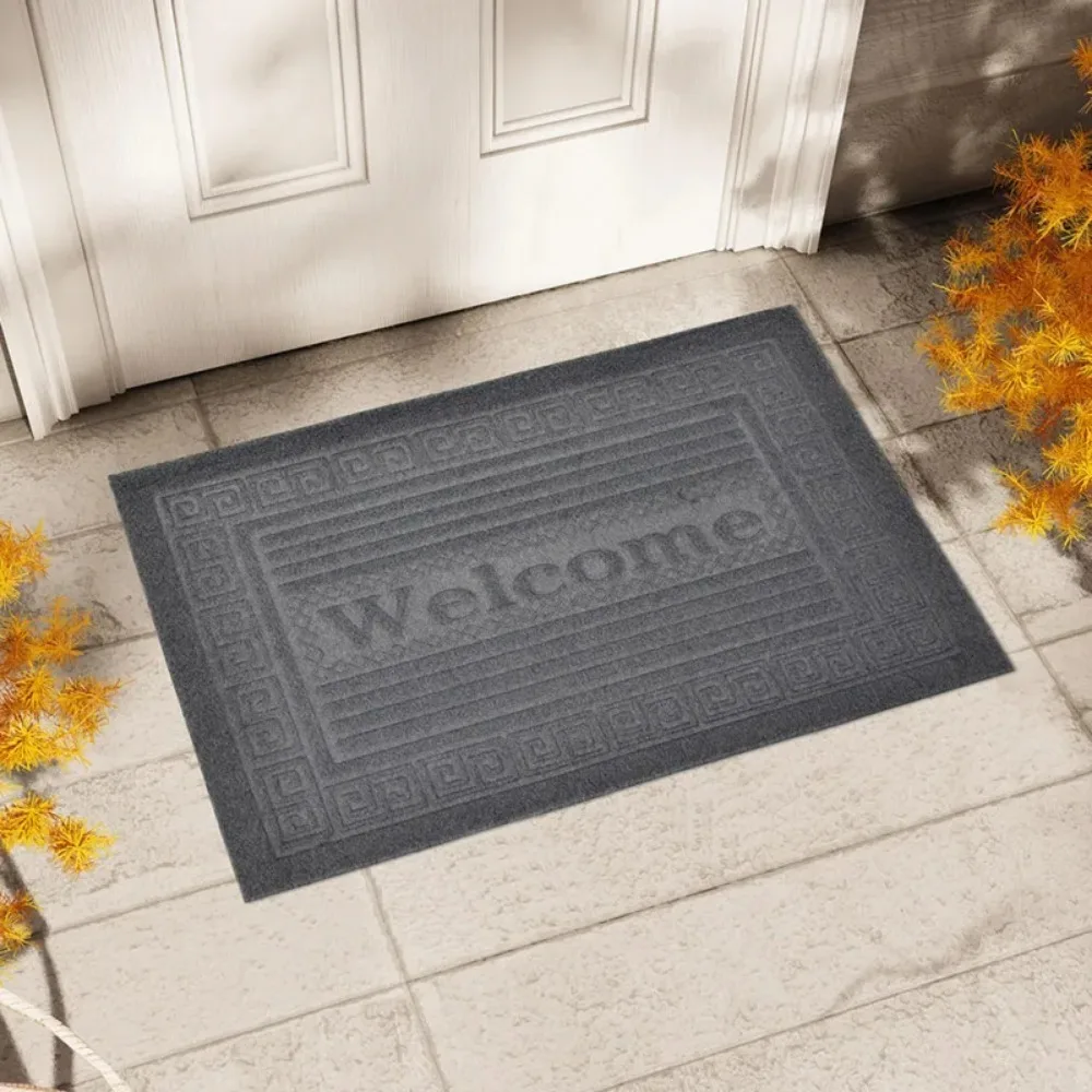 Dustproof Entrance Door Mat Anti Slip Floor Carpet Shoe Scraper Mat Comfortable Indoor Outdoor Welcome Rug for High Traffic Area