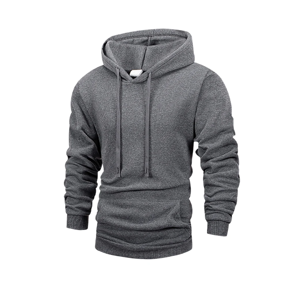 Men's Fleece Pullover Hoodies Unisex Autumn Winter Hooded Sweatshirt Outerwear Fashion Casual Hoodie for Men Male Clothing Coat - Image 3
