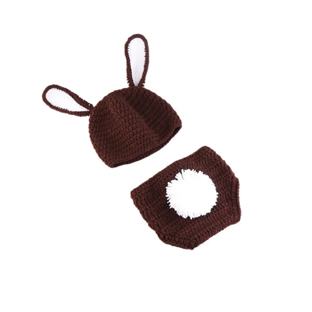 

Crochet Bunny Rabbit Costume Carrot Newborn Baby Outfit Knitted Infant Hat Photo Shoot Baby Photo Props Newborn Photography