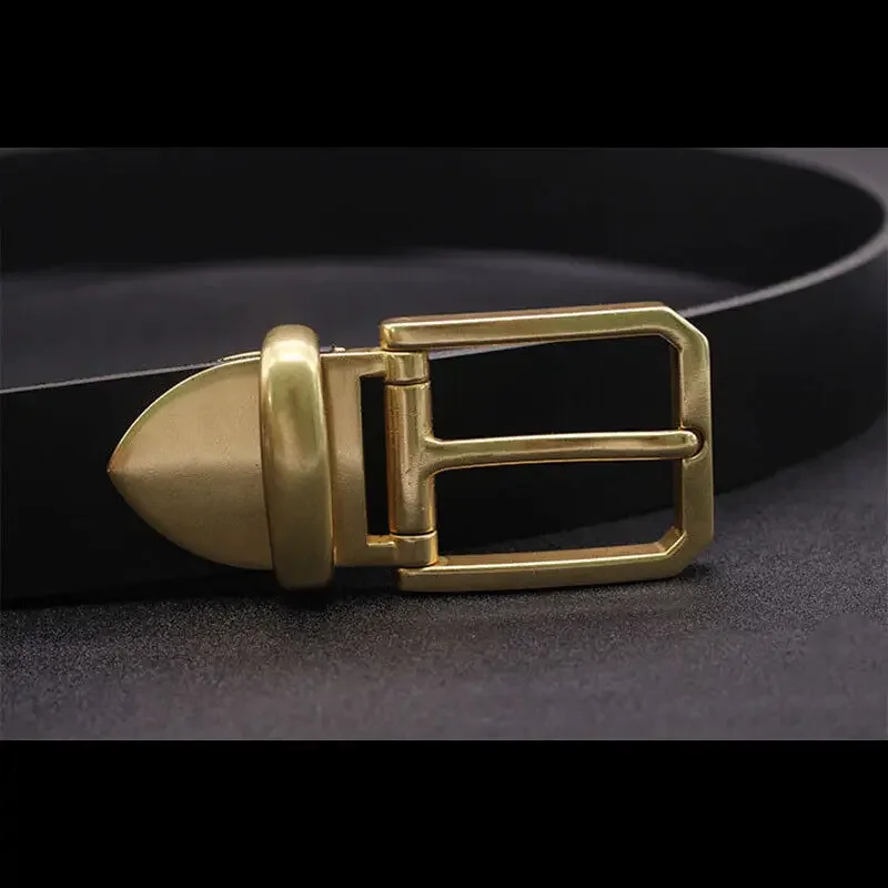 مشبك حزام دبوس من النحاس الصلب المصقول للرجال فستان جلدي حرفي DIY 40 مم #6