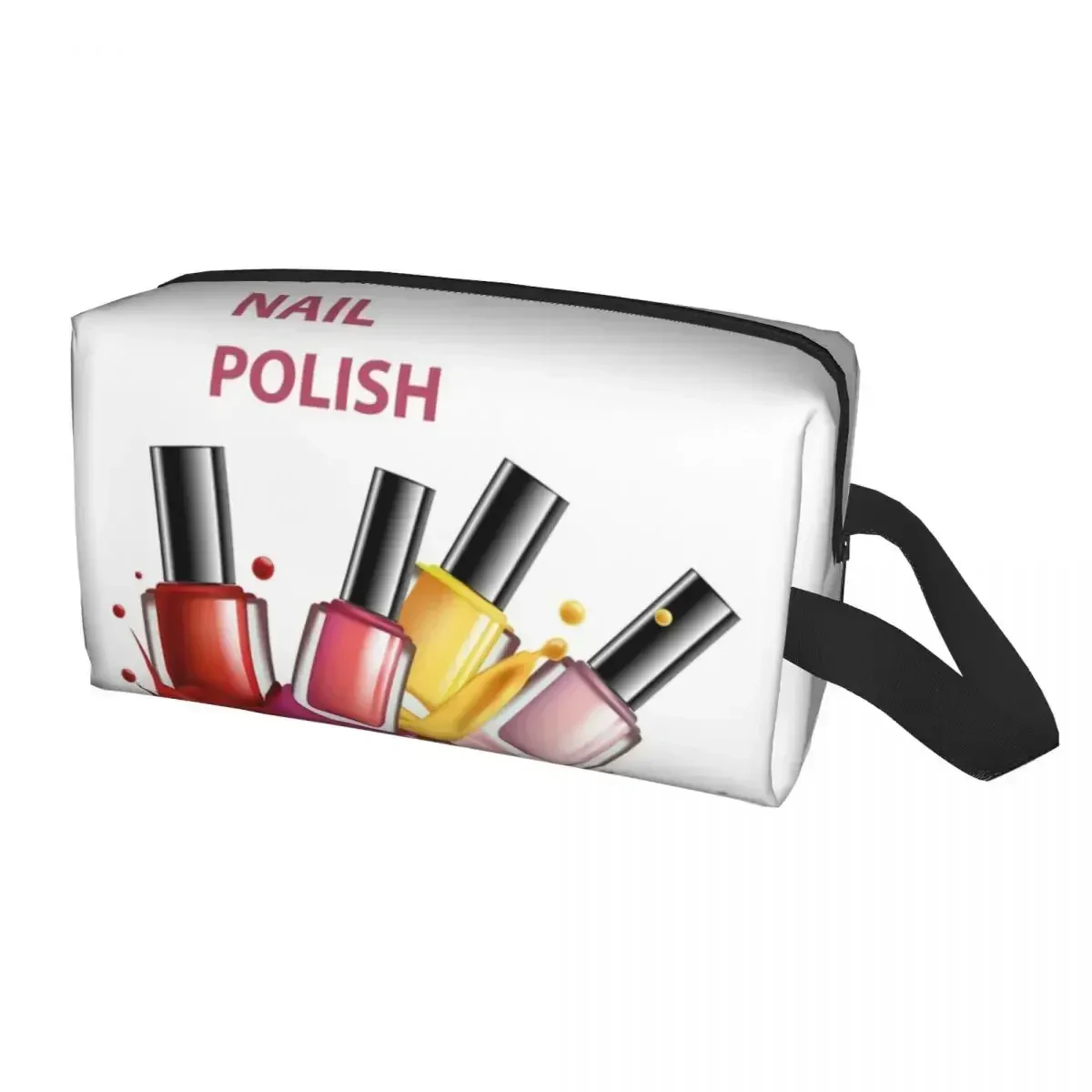 Colorful Nail Polish Splatter Makeup Bag for Women Travel Cosmetic Organizer Kawaii Manicure Manicurist Storage Toiletry Bags