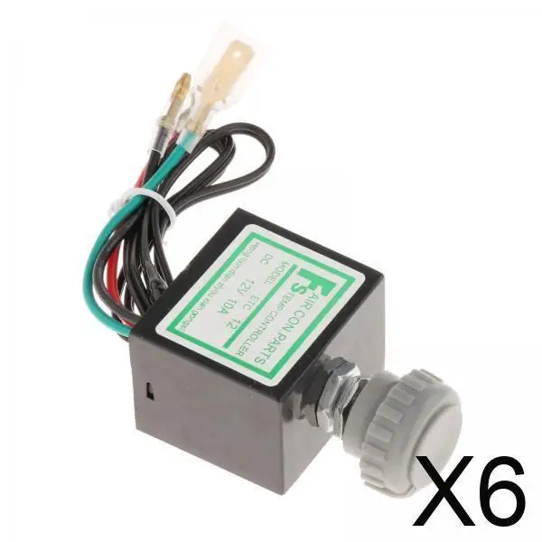 

Adjustable Temperature Car Air Conditioner Electronic Thermostat Switch 10A ABS for Vehicle Replacement