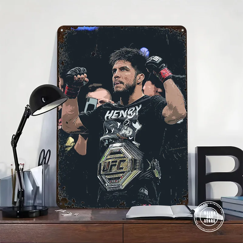 Henry Cejudo Printed Poster Customized Wall Art Retro Vintage Metal Tin Signs for Room Decoration Home Decorations House Decor