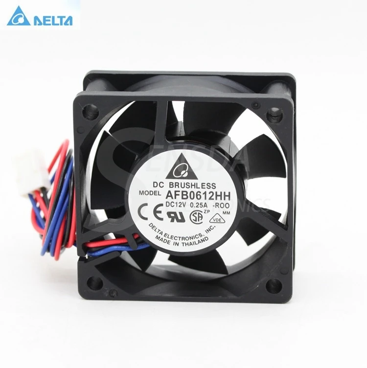 

for delta AFB0612HH -R00 ROO 6cm 60mm 6025 12V 0.2A 3 -pin case axial cooling fans cooler alarm signal