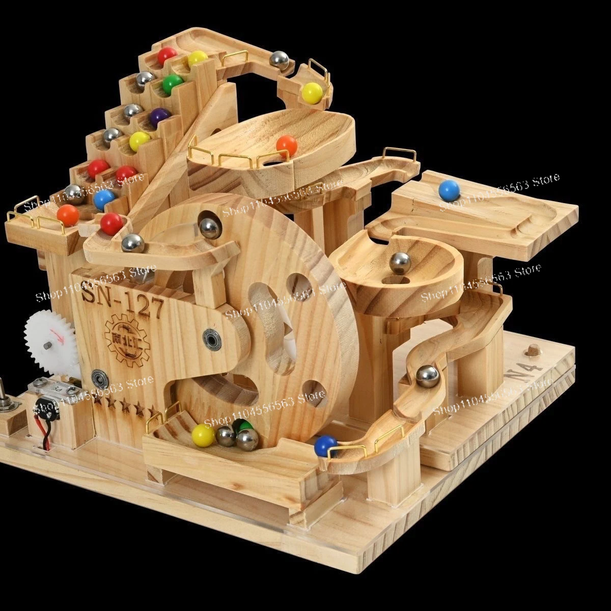 Puzzle Assembly Model Difficult Wooden Mechanical Ball Building Block DIY Handmade Toys for Boys and Girls Birthday Gift