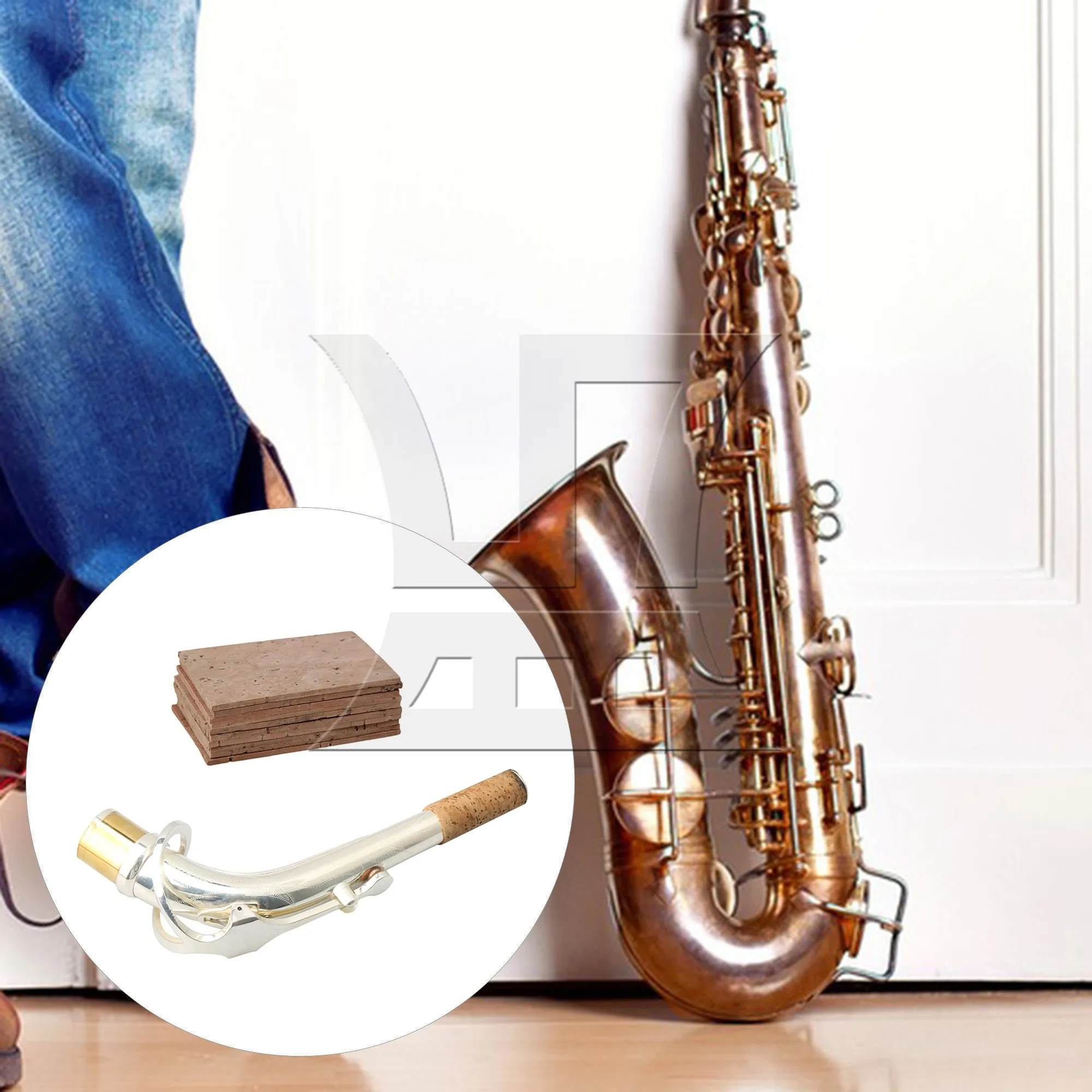 

Yibuy Серебряные гибкие шейки для альт-саксофона, 10 шт., 2 мм, натуральный пробковый материал