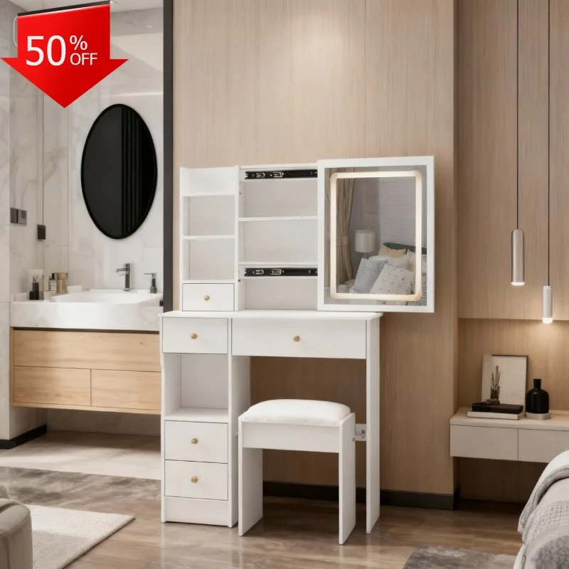 

Dressing Tables Suspended Vanity Headband Liquidation Hairstyles Cabinet Storage Vanity Makeup Table Sleep Room Home Furniture