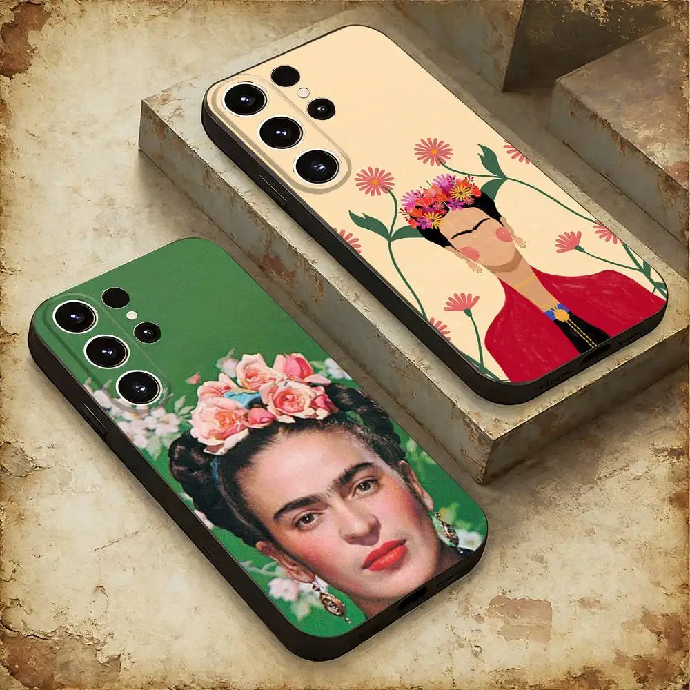 

Artist F-Frida K-Kahlos Phone case For Samsung Galaxy A56,36,26,16,76,55,35,25,15,54,34,24,14 Soft Silicone Black Cover