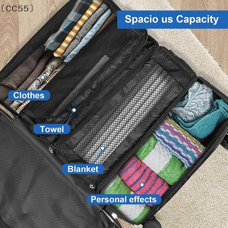 〔CC55〕Suitcase Organizer High-capacity Luggage Organizer Hanging Shelve Packing Cube Closet Collapsible Hanging Storage Bags - view 2
