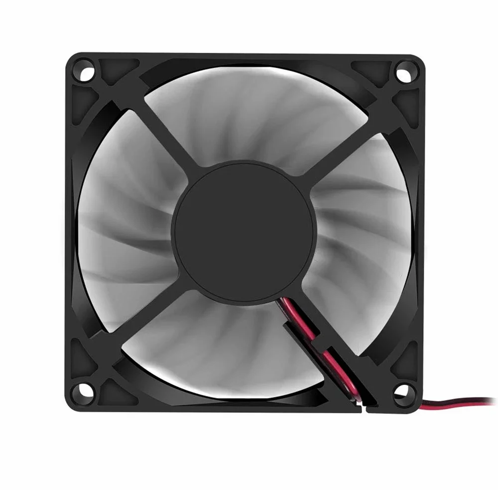 DC 12V 24V 8cm 80x80x15mm 8015 Brushless 2-PIN DC Cooling Fan Cooler With Metal Fan Grill