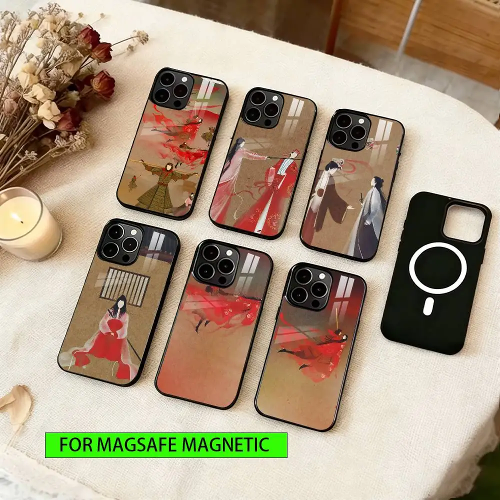 

Faceless illustration Phone Case For iPhone17,16,15,14,13,12,11 Plus,Pro Magnetic with Magsafe Wireless Charging