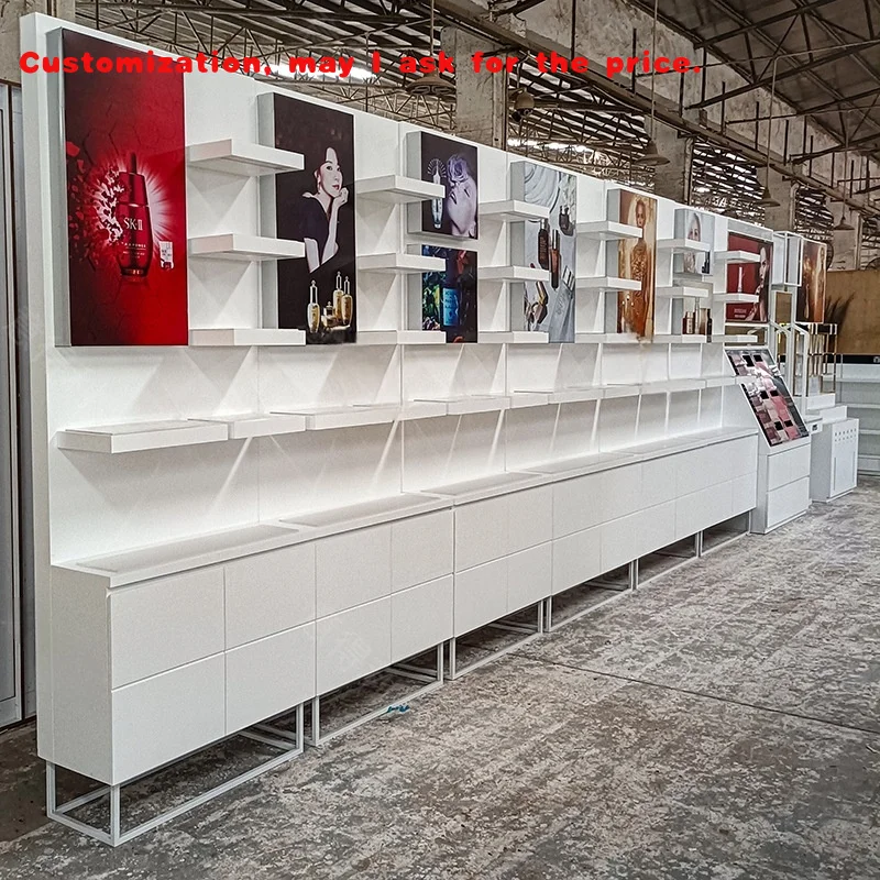 custom.Shop Display Stand Cosmetics Retail Shop Store Design Cosmetic Shop Shelf Skincare Lighting Storage Beauty Salon Show