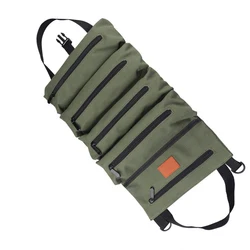 Multifunctional Roll Up Tool Bag Multiple Pockets Canvas Storage Bag Khaki/Black/Brown/Green Hanging Tool Bag 30*48*3cm/49*29cm