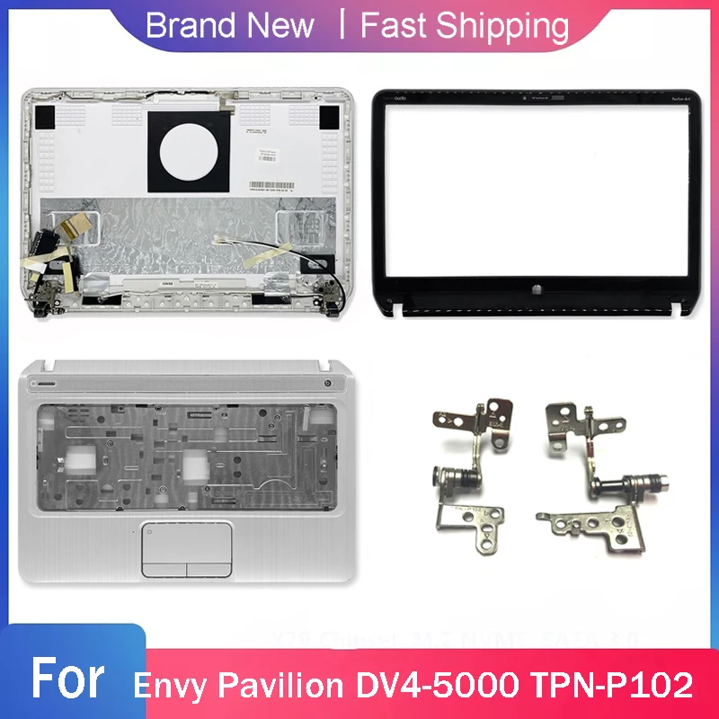 

Новый ноутбук для HP Envy Pavilion DV4-5000 Series LCD Back Top Крышка передняя панель петли Упор для рук верхняя задняя крышка белая