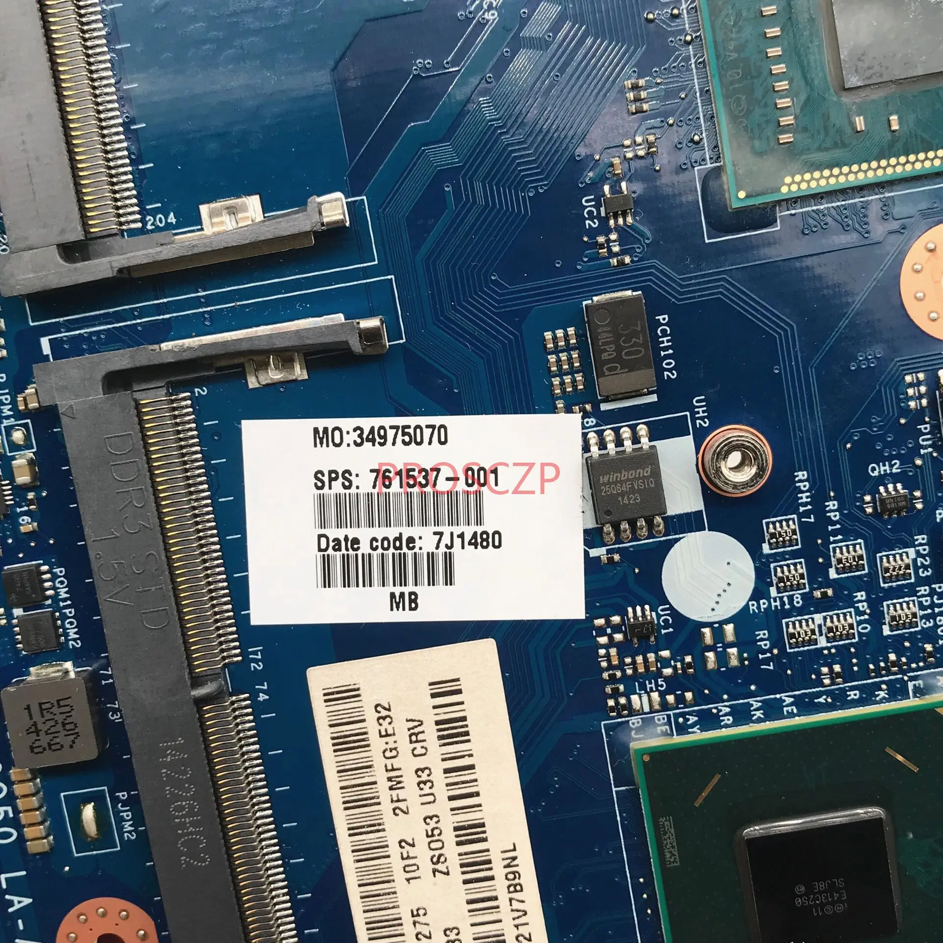 اللوحة الرئيسية 761537-501 761537-601 ل HP 250 G3 761537-001 اللوحة الأم للكمبيوتر المحمول ZS050 LA-A999P ث/SR0N9 I3-3217U وحدة المعالجة المركزية HM76 100% تم اختبارها #4