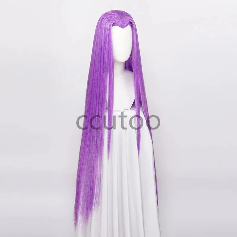 Zizi 2025 ccutoo 120cm pelo sintético Fate Stay Night Rider Servant Medusa pelucas de Cosplay punta de belleza larga + gorro de peluca