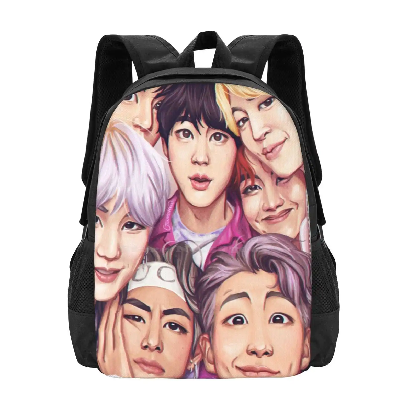 

The Late Late Selca Hot Sale Schoolbag Backpack Fashion Bags Rmfanart Rm Fanart Namjoon Vfanart V Fanart Taehyungfanart