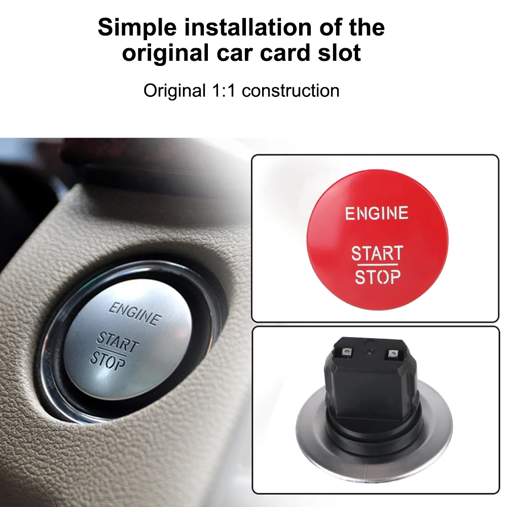 لمرسيدس بنز W204 W205 W212 W221 W166 W251 C E GLC الفئة بنقرة واحدة بدء زر محرك السيارة الإشعال استبدال مفتاح بدون مفتاح