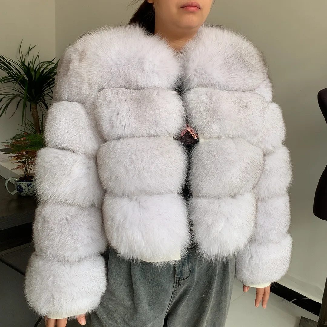 2024 new real Fox fur coat high-grade large panel Genuine Fox fur jacket 100% real fur women\'s winter warm fur coat