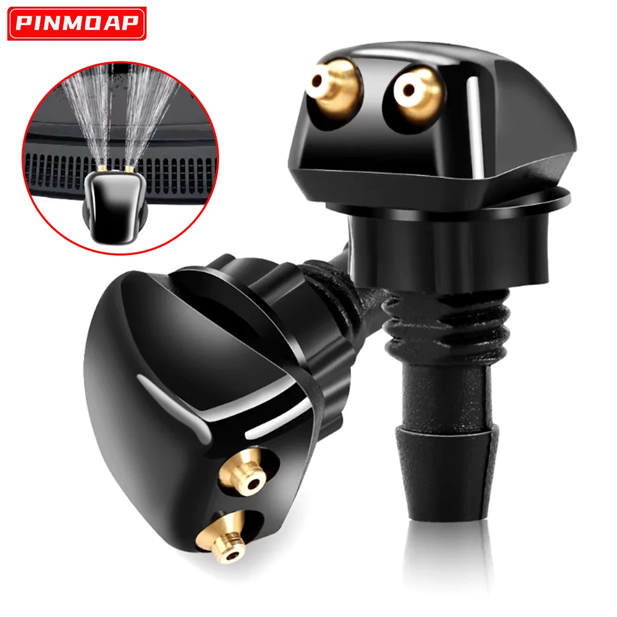 

2PCS Car Windshield Wiper Cleaning Nozzle Is Suitable For Most Car Wiper Nozzles Double Hole Water Spray Nozzle Car Accessory
