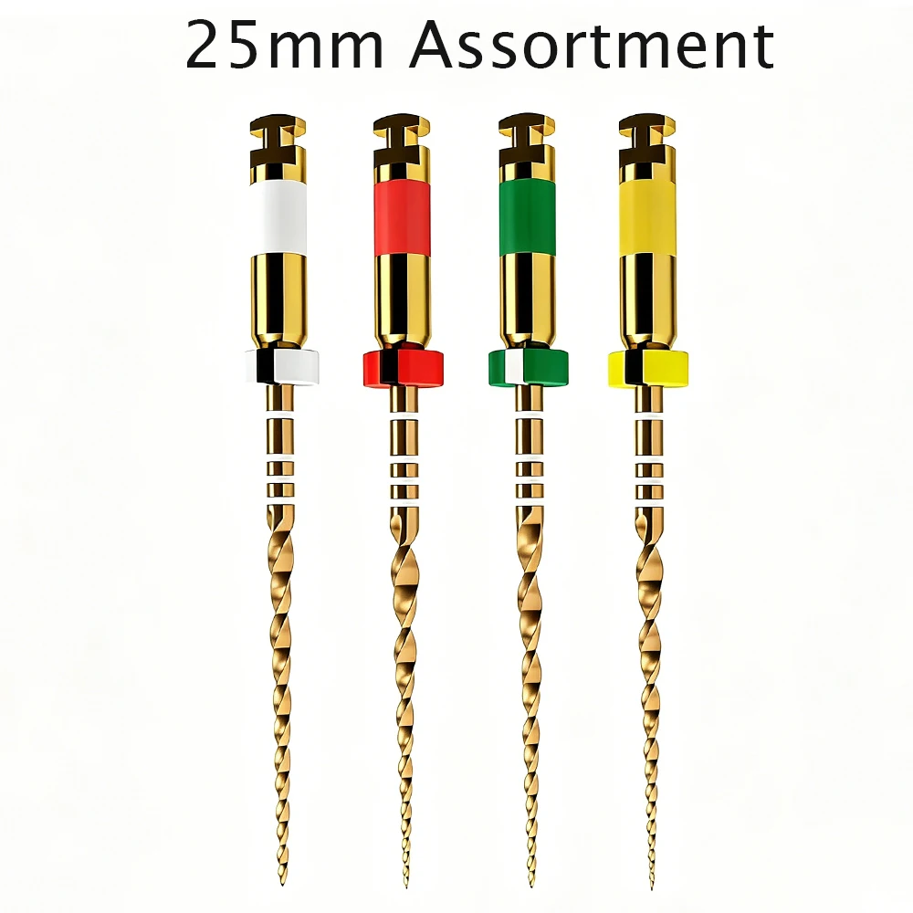 

Золотые роторные эндодонтические файлы (4 шт./1 упаковка) для лечения корневых каналов, стоматологический инструмент, эндодонтические файлы реципрокного действия