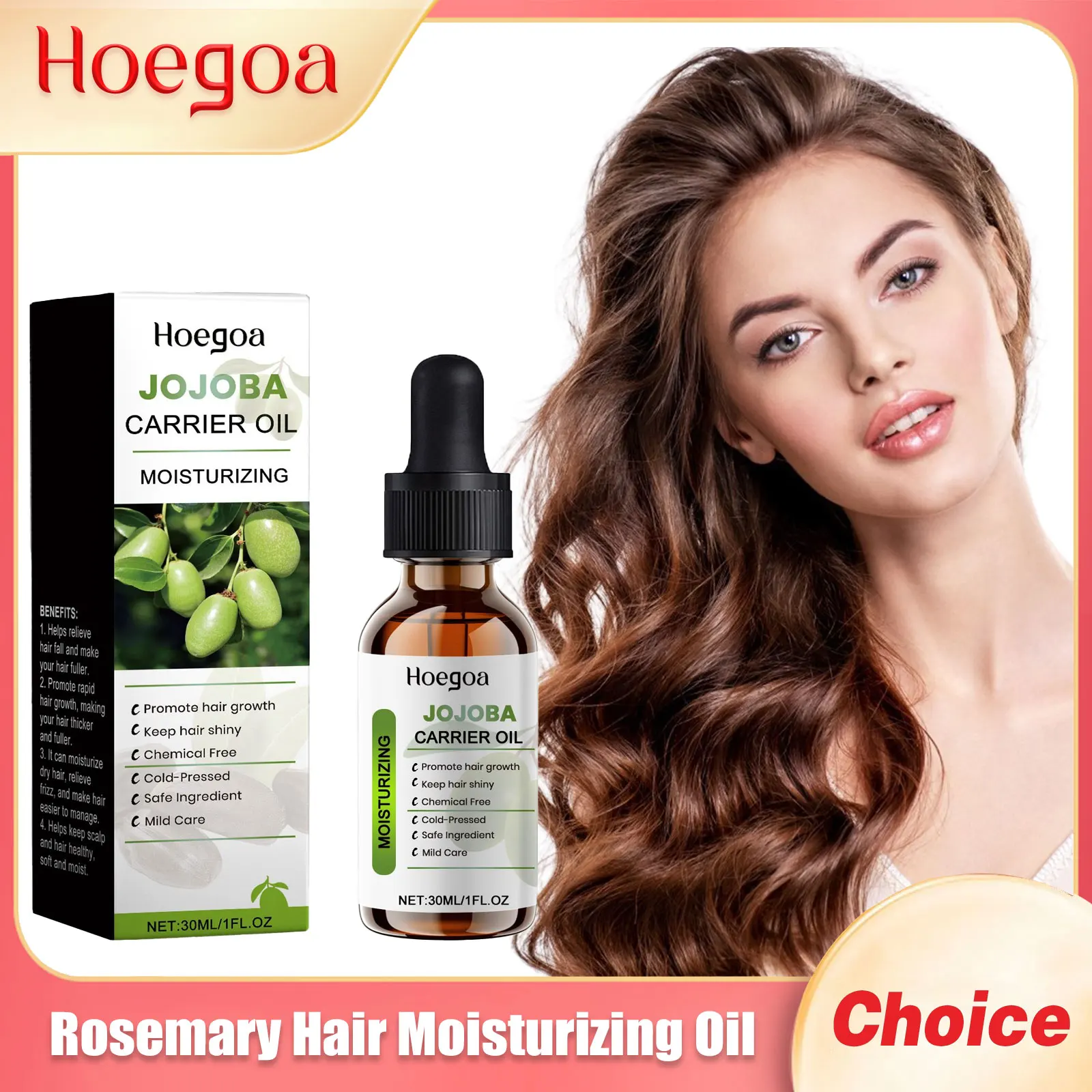 Rosemary Hair Moisturizing Oil Strengthening Growth Massage Scalp Falling Control Repair Damaged Keep Silky Hair Essential Oils