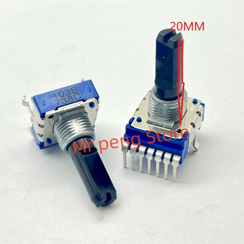 

2pcs for ALPS RK14 rotary Potentiometer B10K mixer special 7-pin shaft length 20mm