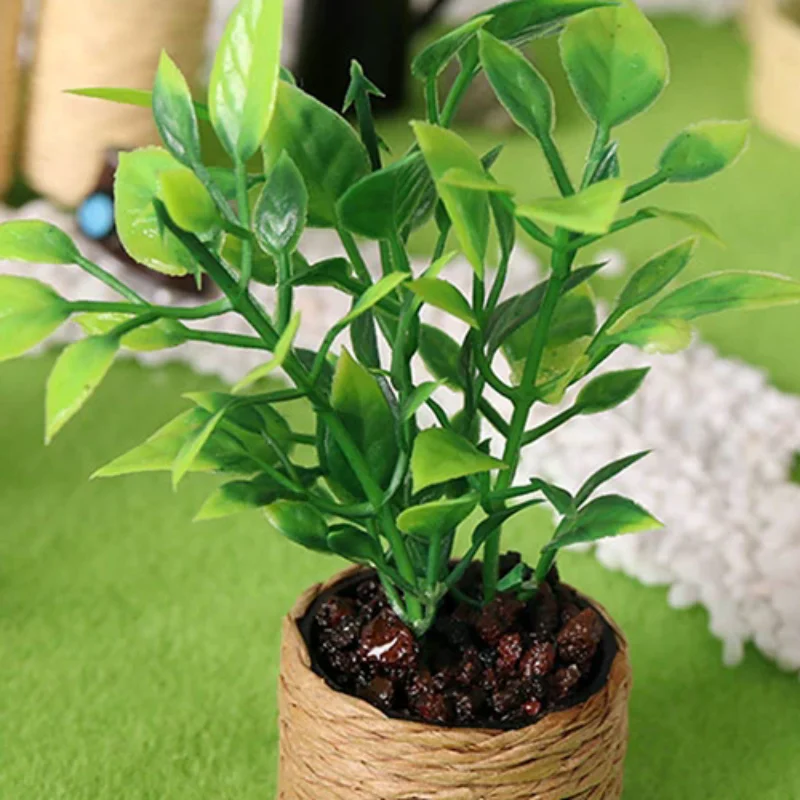 

1:12 Dollhouse Miniature Orange Tree Potted Green Plants Home Garden Furniture Decor Toy