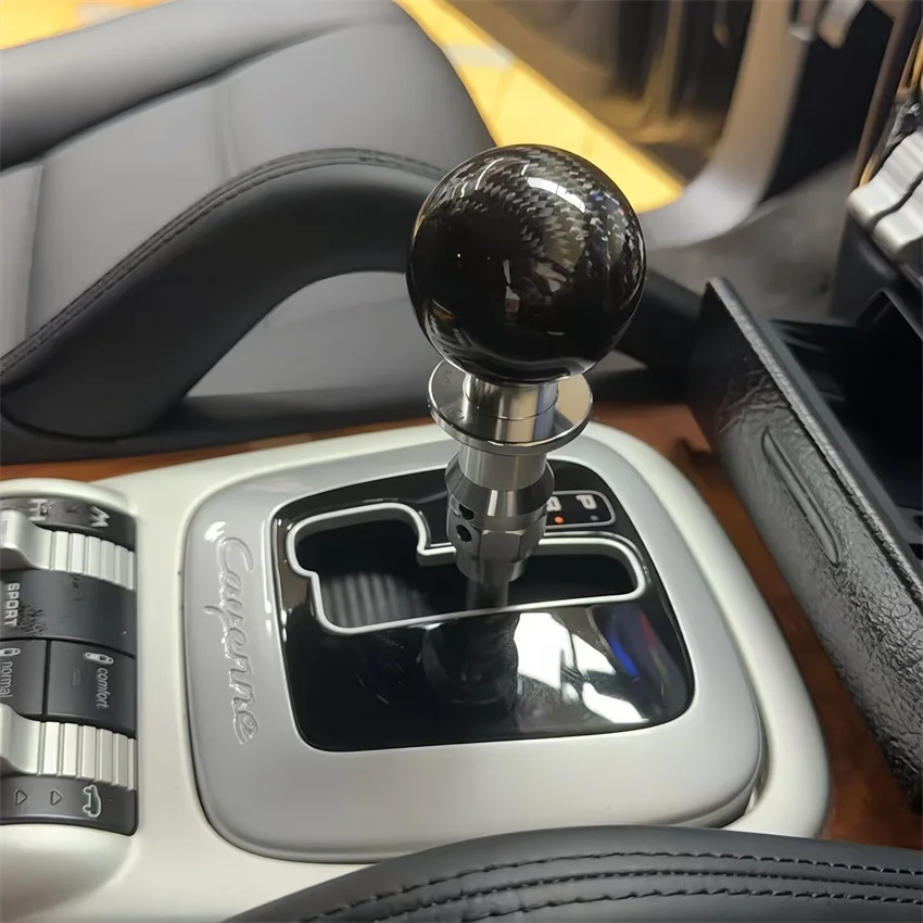 Gear Shift Knobs Compatible For Porsche Cayenne 2007-2010 Carbon Fiber Car Aircraft Gear Handle Car Accessories