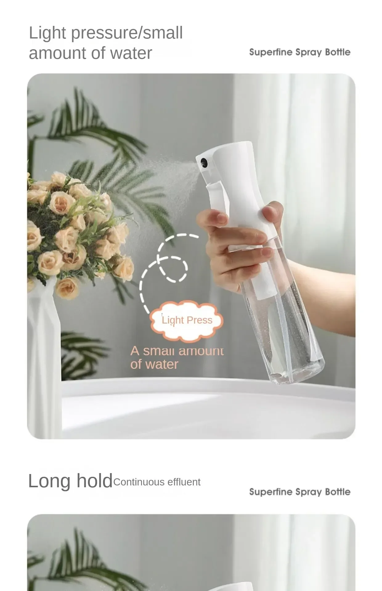 200/300/500ml Kontinuierliche Sprühflasche für Haare – Nachfüllbarer automatischer Wassersprüher für Salon, Friseur & Haarstyling-Werkzeuge – Detail 6