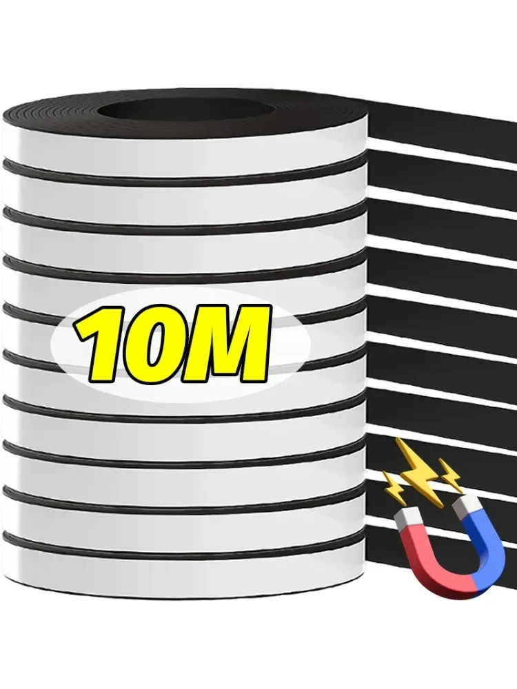 Selbstklebendes Magnetband, zuschneidbarer Gummistreifen, Kühlschrank-Wand-DIY-Fotoposter-Befestigungswerkzeug für Zuhause und Büro.