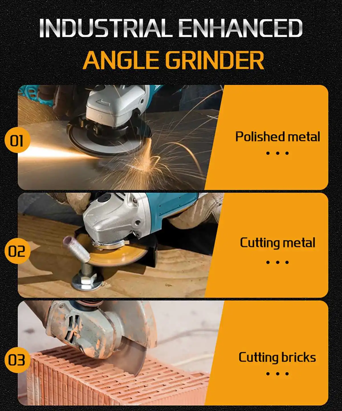 Imagem -03 - Brushless Angle Grinder Velocidades M14 com Bateria de Lítio Moedor Elétrico Polisher Ferramentas de Corte para Makita 18v Bateria 125 mm