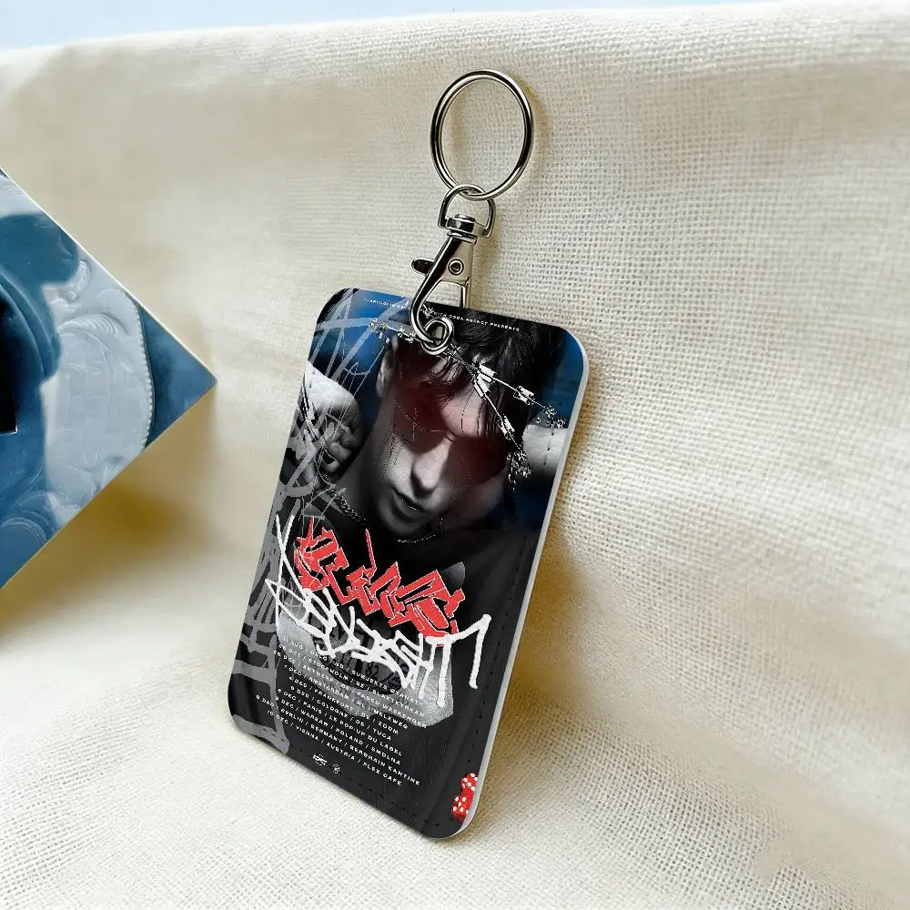 Rapper B-Bladee Cloud Rap Cute Cartoon Inteated Elevator Card Acc Control Card Keychain Protective Cover Gift Keychain