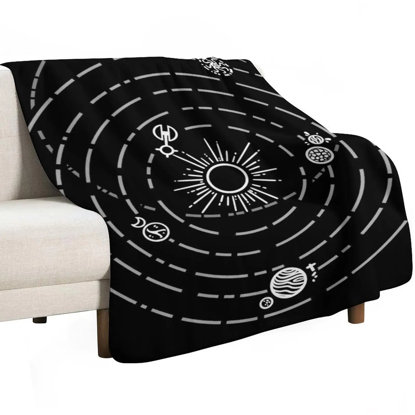 

Outer Wilds Solar System Art Print [No stars] Throw Blanket warm winter Sofa Tourist Blankets