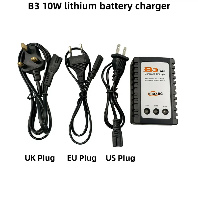 High-quality B3 charger 10w lithium battery fast charging 2S/3S 7.4V11.1V simple balanced charger UK plug/EU plug/US plug