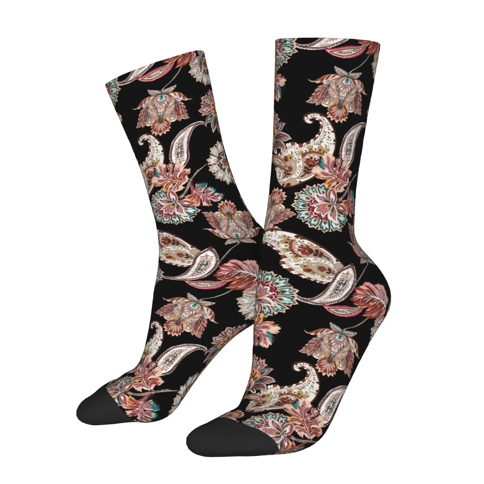 

Etnik Paisley Flowers Sock Printed Man Polyester