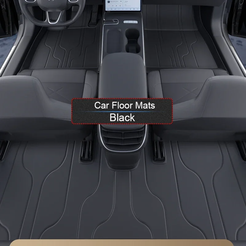 Custom Nappa Leather Anti-Slip Car Foot Protect Mat Luxury Waterproof Floor Pad Interior Accessory For NIO ET5T 2024-Present