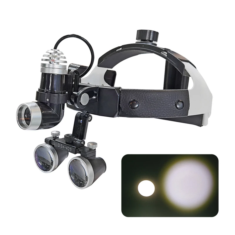 

New 2.5x 3.5x Led Light Surgical Operation Medical Magnifier With 5W LED Dental Headlight Surgical Dental Loupes