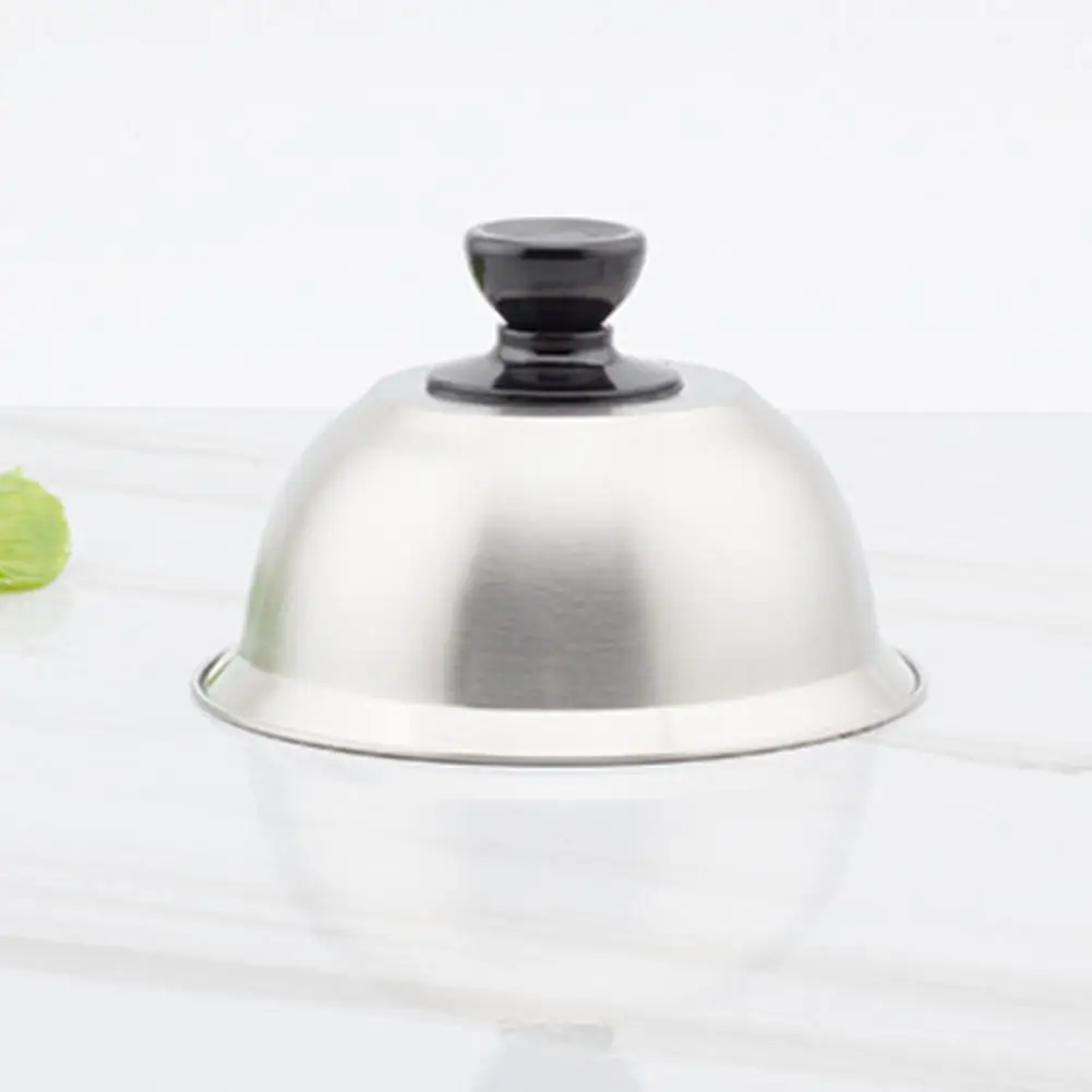 Thick Gauge Stainless Steel Lid Stainless Steel Basting Cover for Griddle Cheese Melting Dome Small Round Grilling Lid