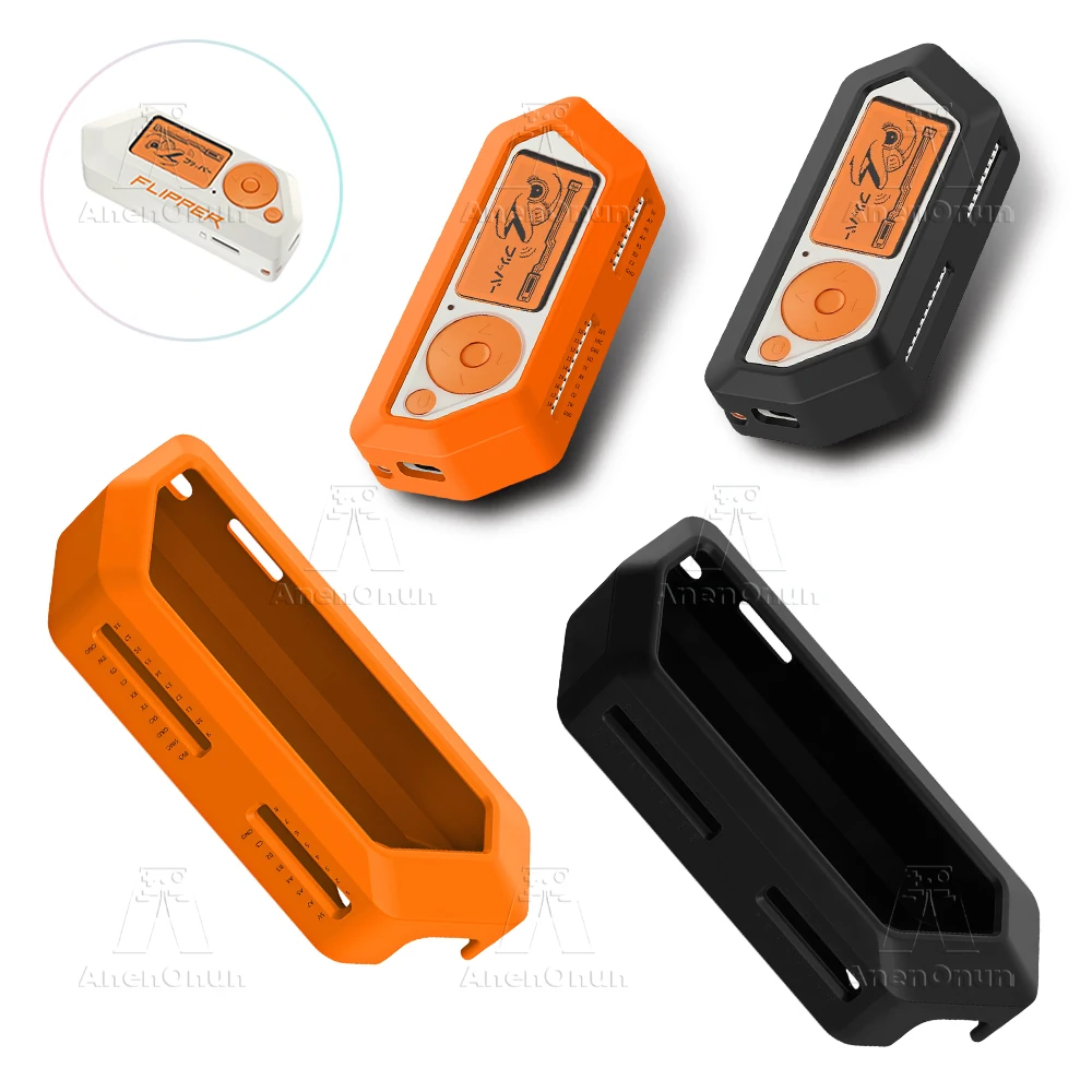 

Flipper Zero Full Fit защитный чехол против падения, против царапин, противоскользящий, высококачественный оранжевый силиконовый мягкий чехол, аксессуары