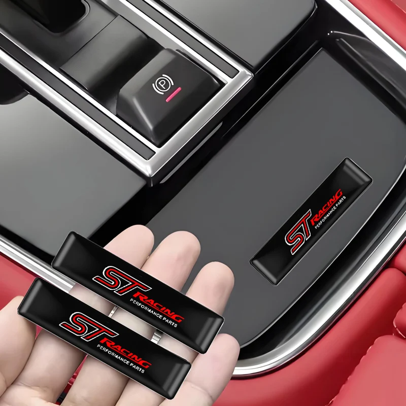 10 piezas 3D epoxi ST Racing Logo insignia estilo de coche volante decorar accesorios Ford Focus 2 3 Mondeo Fiesta Kuga MK2 MK3 MK4