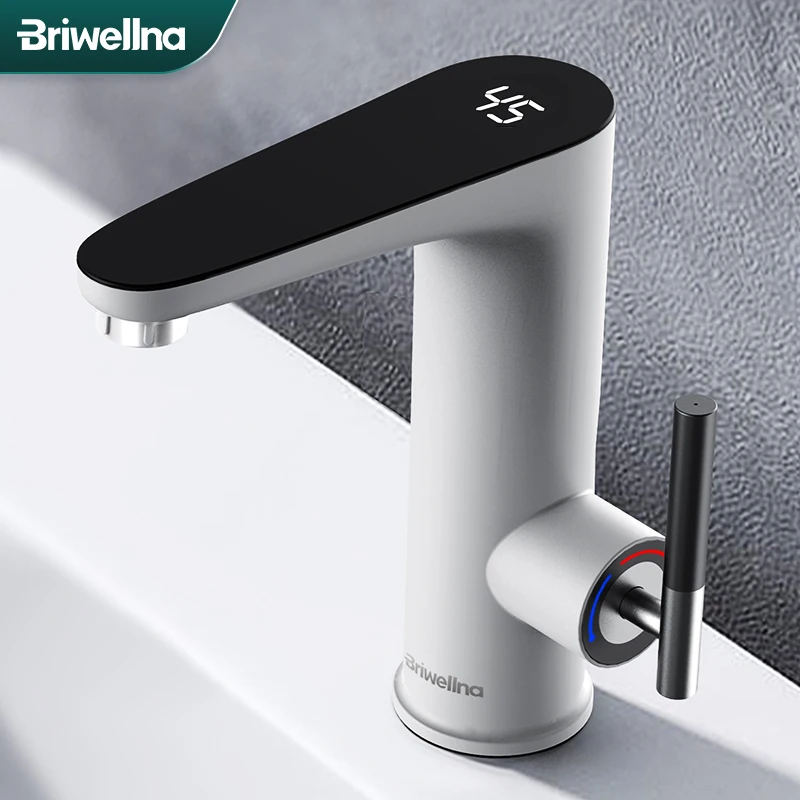 Briwellna aquecedor de água elétrico 220v torneira da cozinha tankless geysers torneira aquecedor aquecimento aquecedores instantâneos robinet