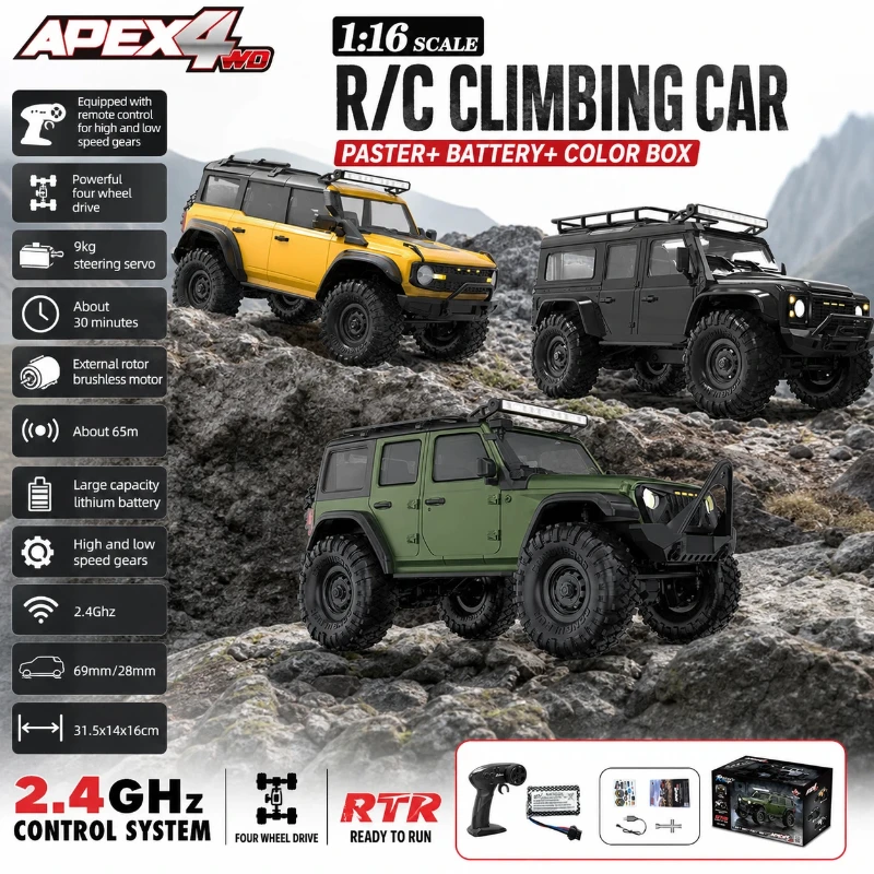 New 2026 Hot Ford Remote Control Car 1:16 Climbing Car R1601-09 Four-Wheel Drive Off-Road Vehicle Model Toy Boy Birthday Gift