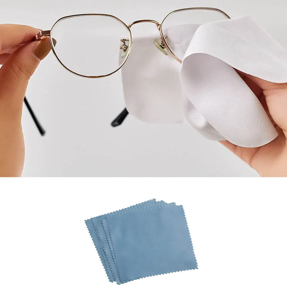 New Portsble Gray Microfiber Cleaning Glasses Eyeglasses Cloth Reusable Sunglasses Screen Cleaner Cloth Eyewear Accessories