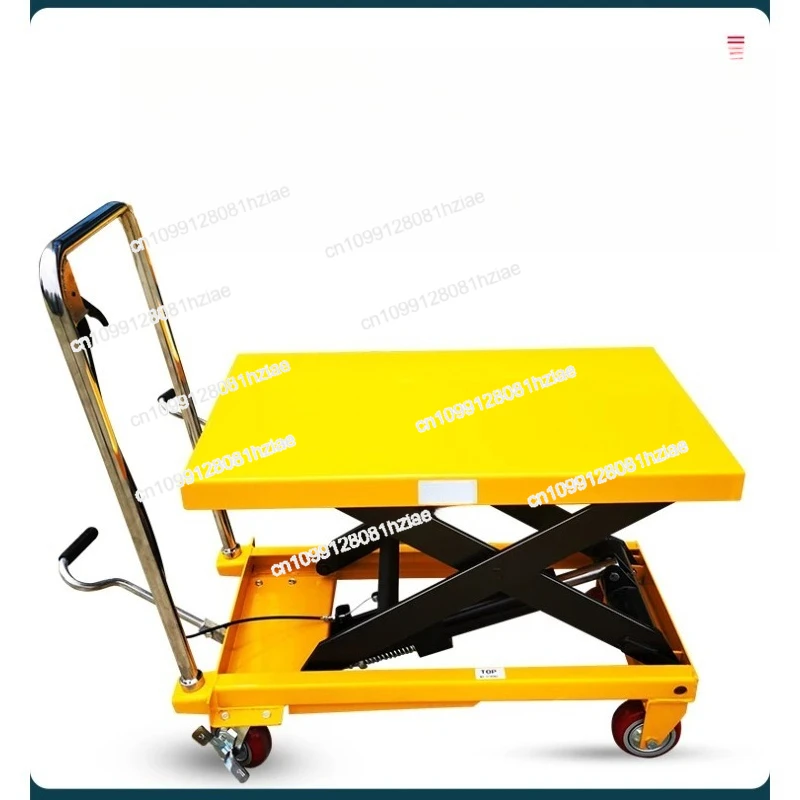 منصة رفع سيارة هيدروليكية عربة طاولة رفع الثقيلة عربة يدوية مزدوجة القص لإصلاح الدراجات النارية