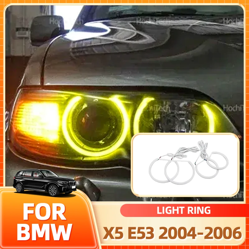 

Glasses Holder for BMW X5 E53 Facelift 2004 2005 2006 Cotton RGB Angel Eyes DRL Kit , 16 Colors, 4 Dynamic Modes, Brightness