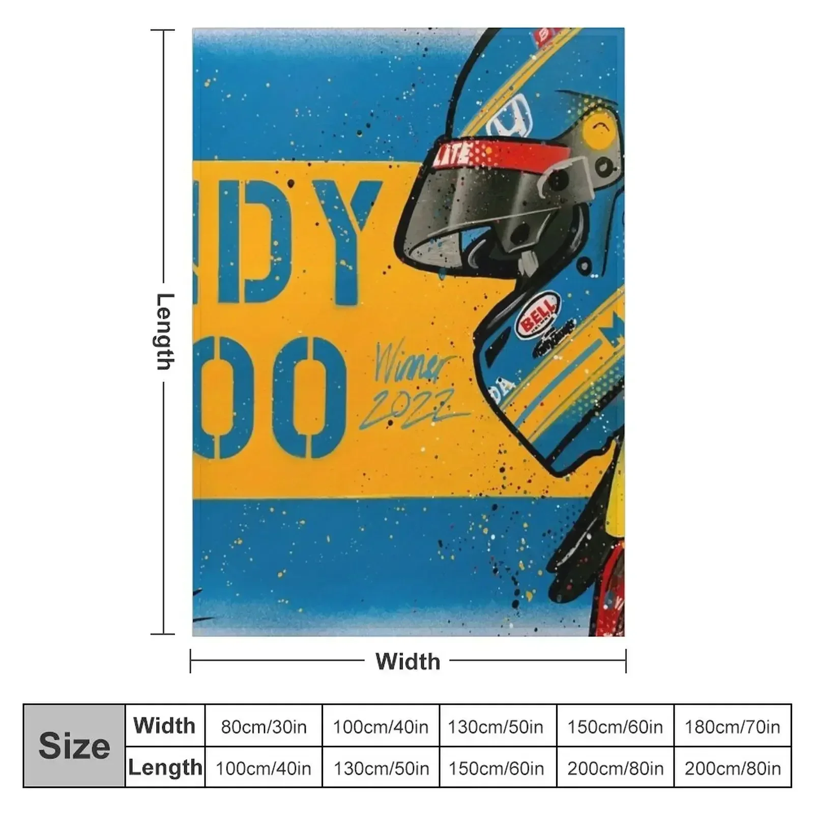 Copy of Marcus Ericsson, Indy500, graffiti painting by DRAutoArt Throw Blanket Heavy Giant Sofa Cute Plaid Hairys Blankets